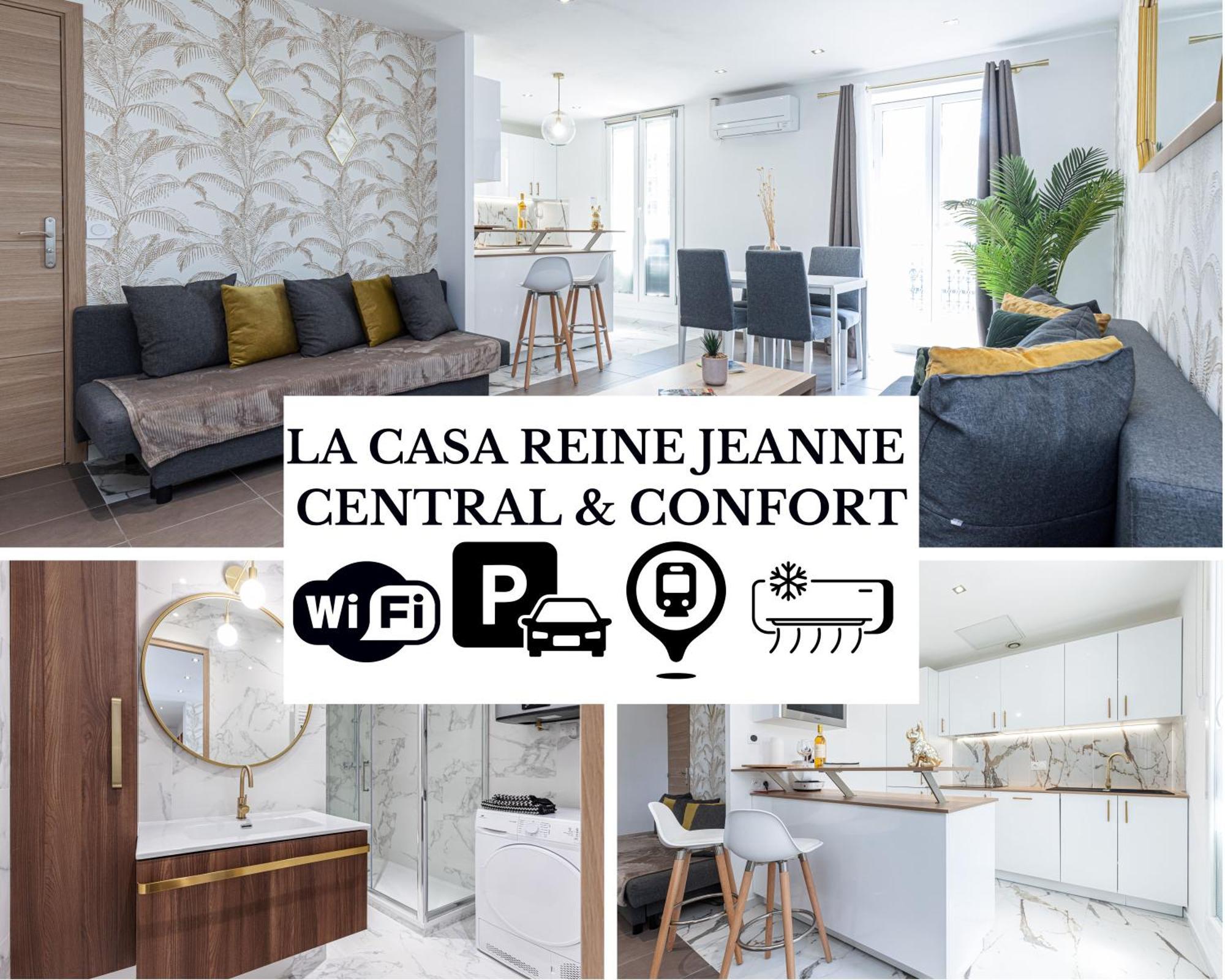 La Casa Reine Jeanne- Central Pres De La Gare - Wifi - Parking - Neuf Et Confort Nice Exterior foto