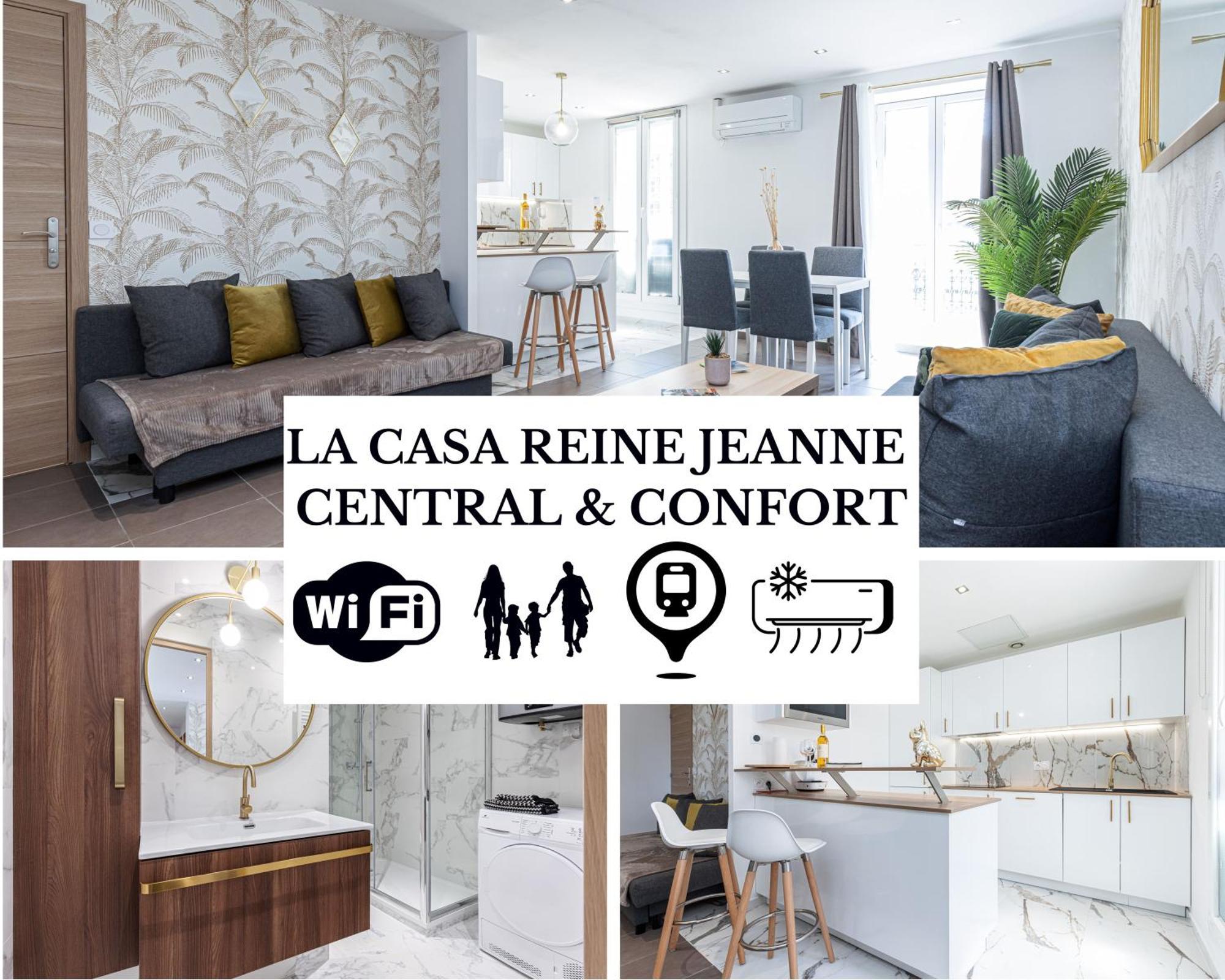 La Casa Reine Jeanne- Central Pres De La Gare - Wifi - Parking - Neuf Et Confort Nice Exterior foto